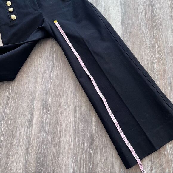 Derek Lam 10 Crosby Delos Cropped Wide-Leg Sailor Pants in black womens size‎ 4 - Picture 3 of 8